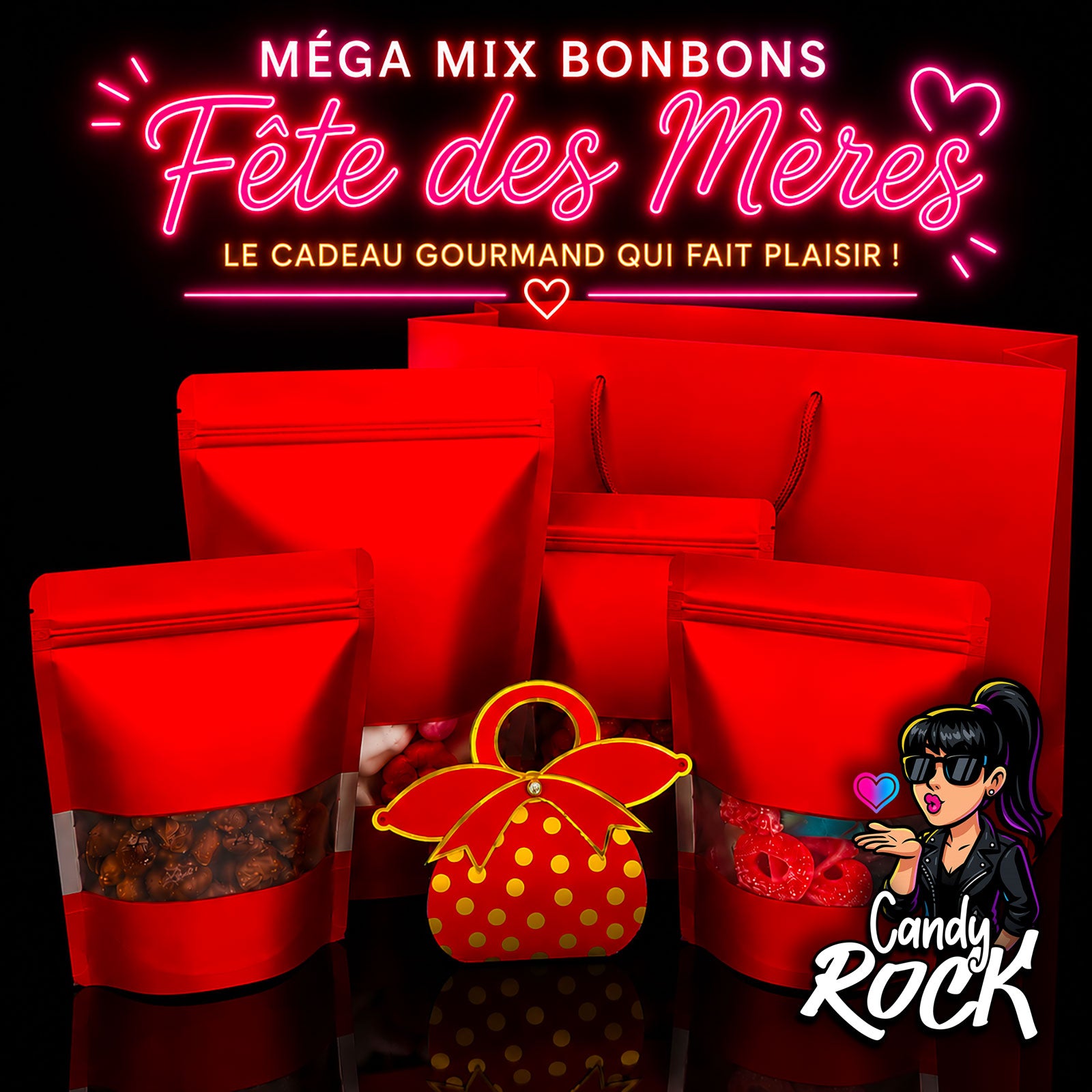 Sac Cadeau Fête des Mères – Bonbons Gourmands CandyRock