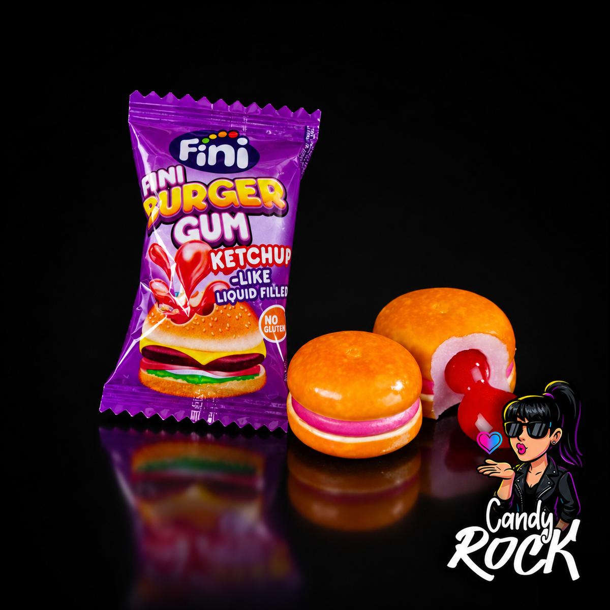 10 Chewing-gum Mini Burgers - Cœur Liquide - Fini