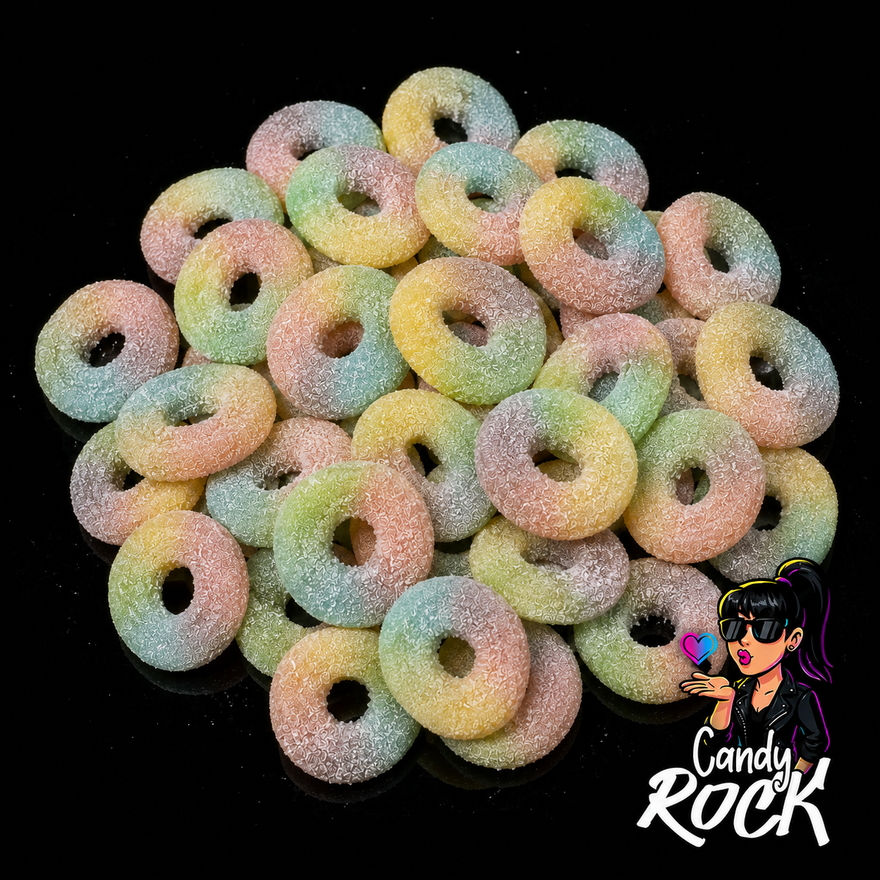 Bonbons Anneaux Multicolores Acidulés – DulcePlus