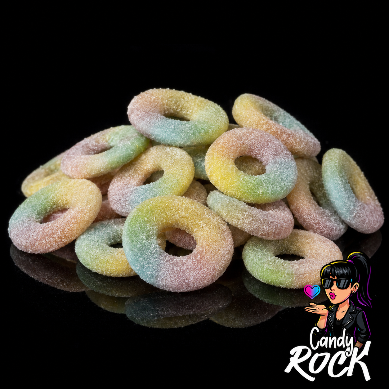 Bonbons Anneaux Multicolores Acidulés – DulcePlus