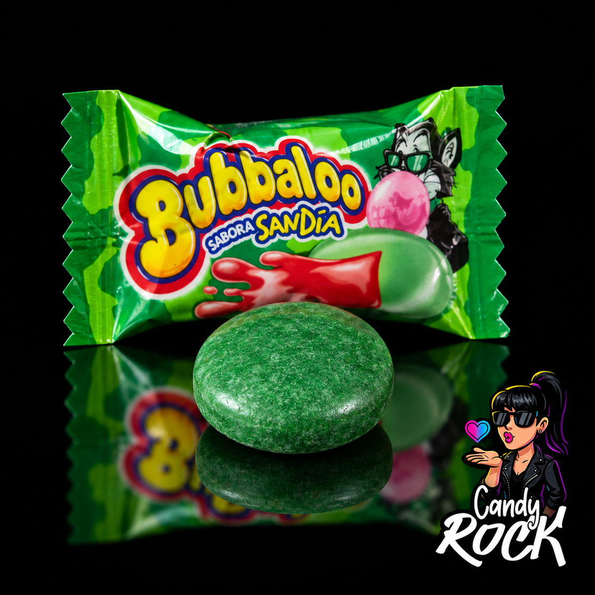10 Chewing-gum Pastèque – Cœur liquide juteux – Bubbaloo