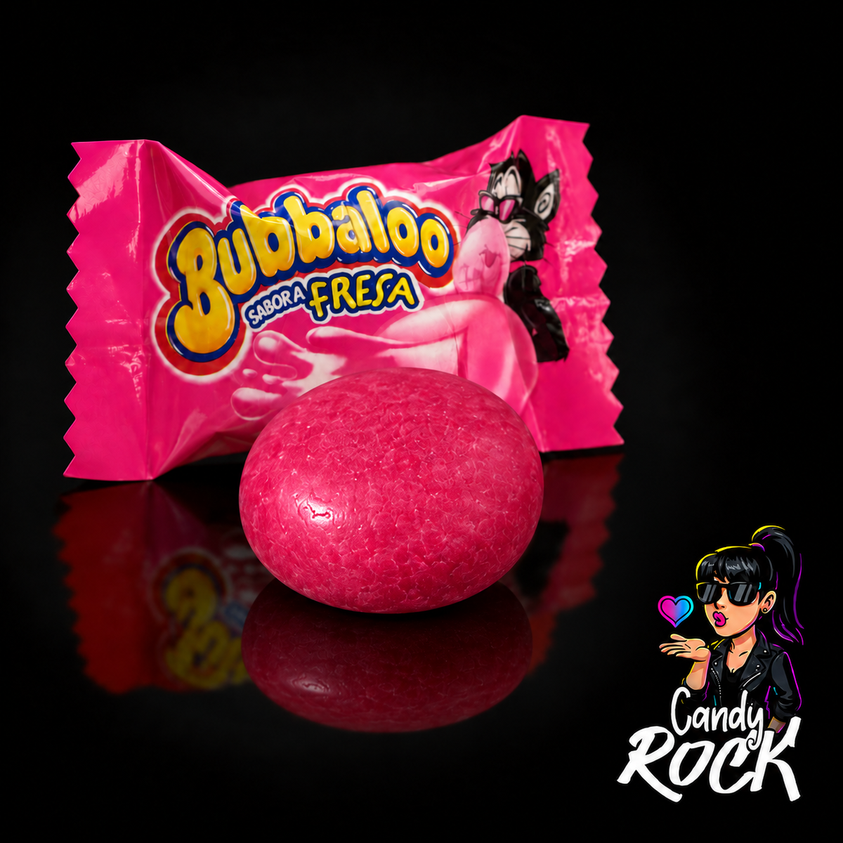10 Chewing-gum Fraise– Cœur liquide juteux – Bubbaloo