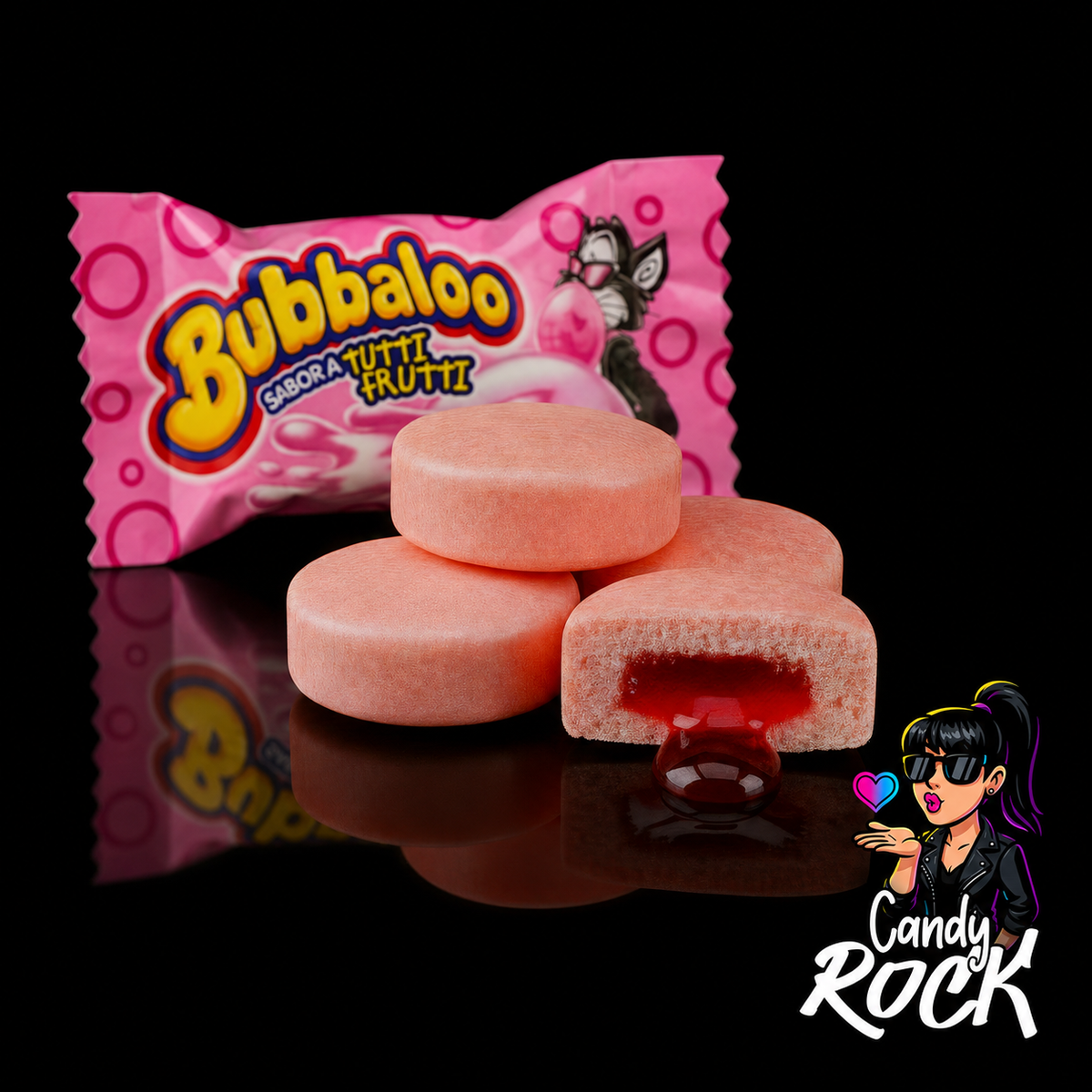 10 Chewing-gum Tutti Frutti – Cœur liquide explosif – Bubbaloo