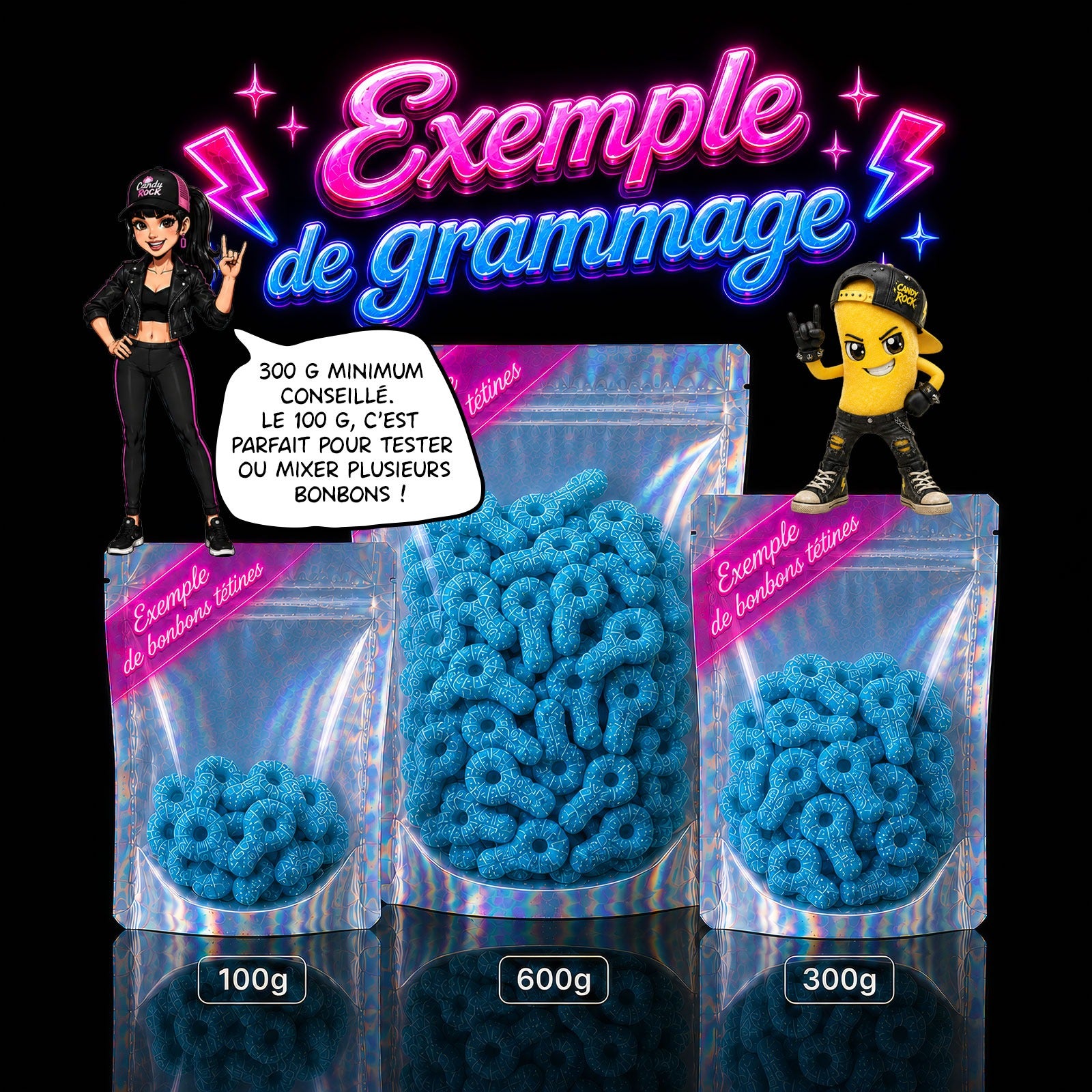 Bonbons Tétines Bleues Acidulées – Frisia