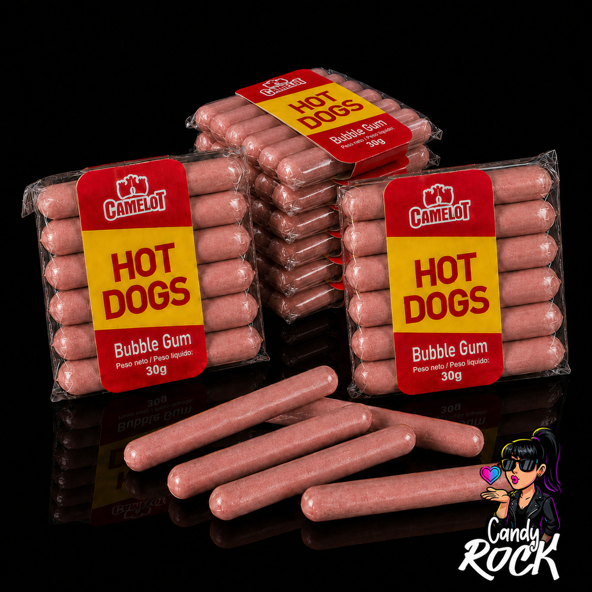 Chewing-gum Hot Dog Rose – 2 packs – Interdulces