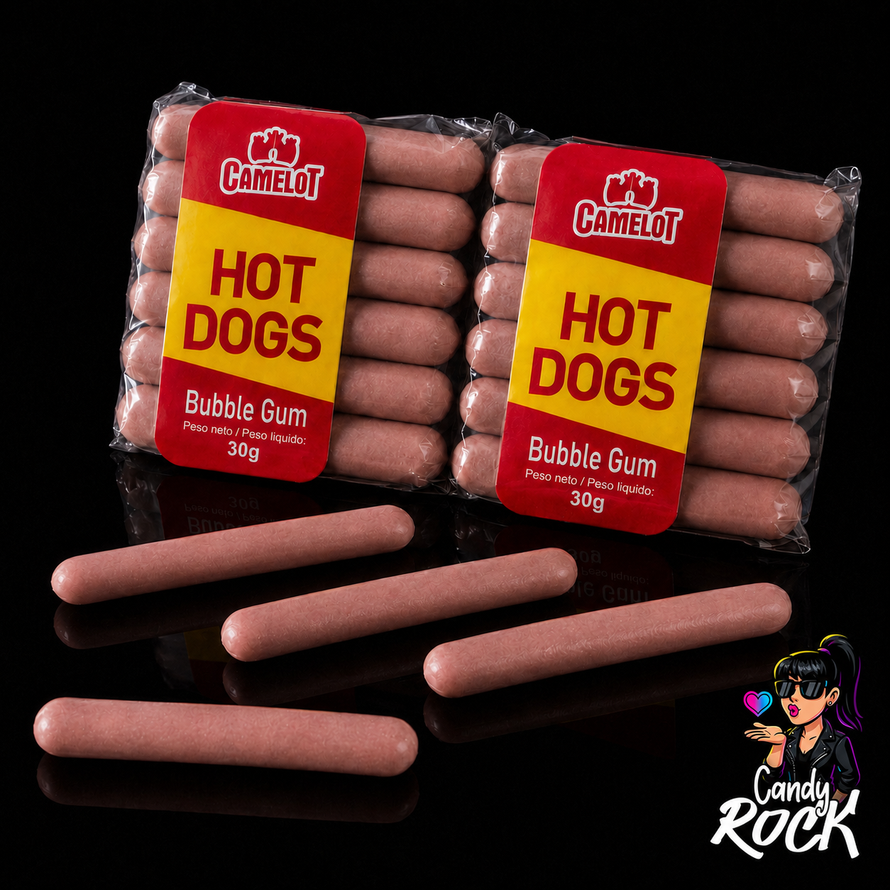 Chewing-gum Hot Dog Rose – 2 packs – Interdulces