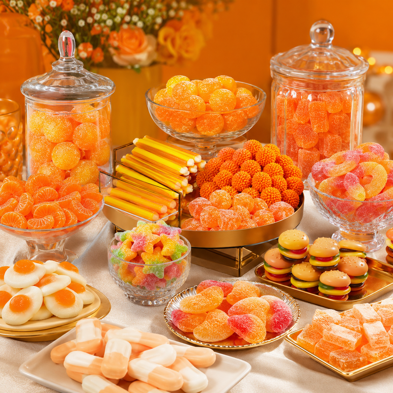 Bonbons Orange en Vrac : Fruités, Acidulés & Candy Bar