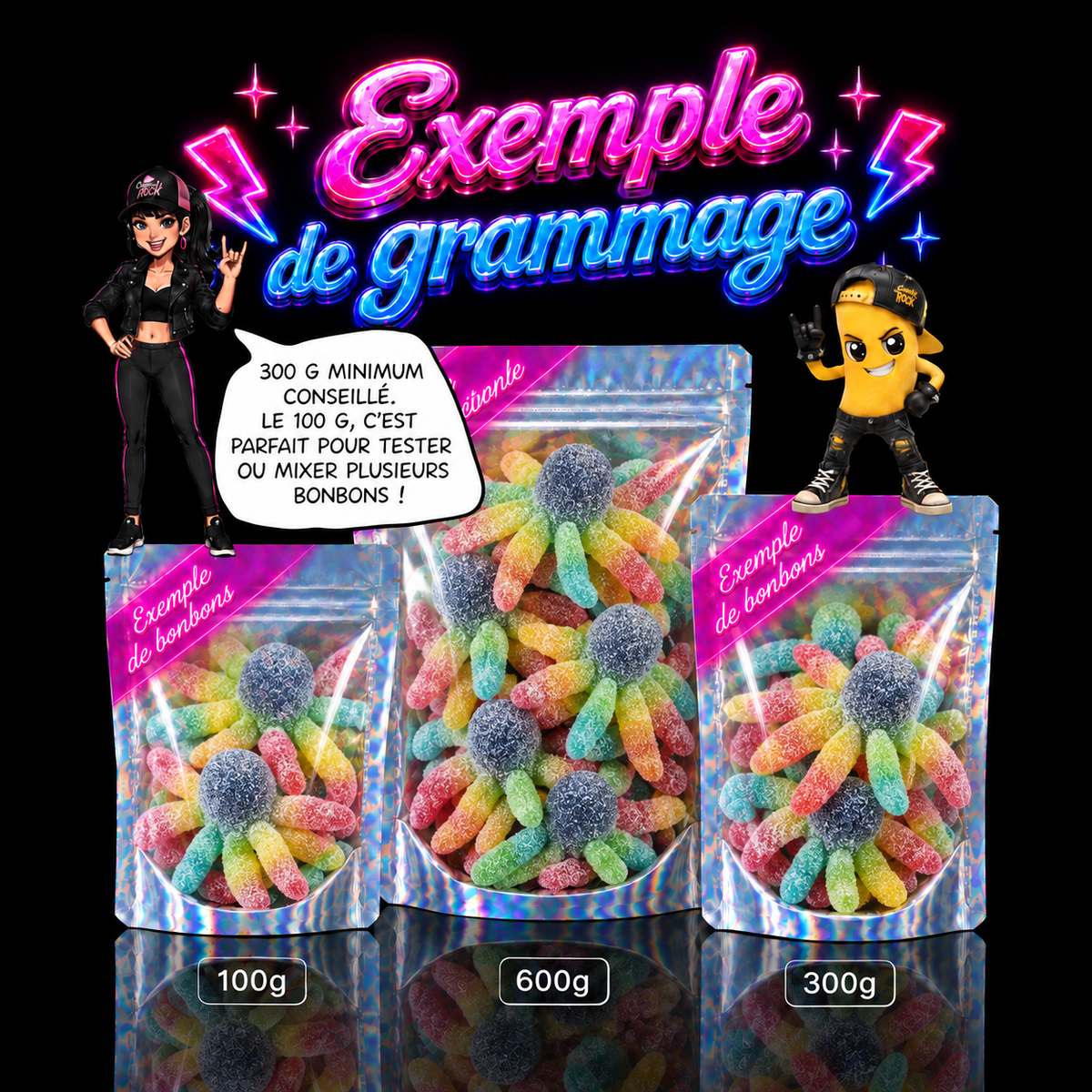 Bonbons Pieuvres Multicolores Acidulées – Trolli
