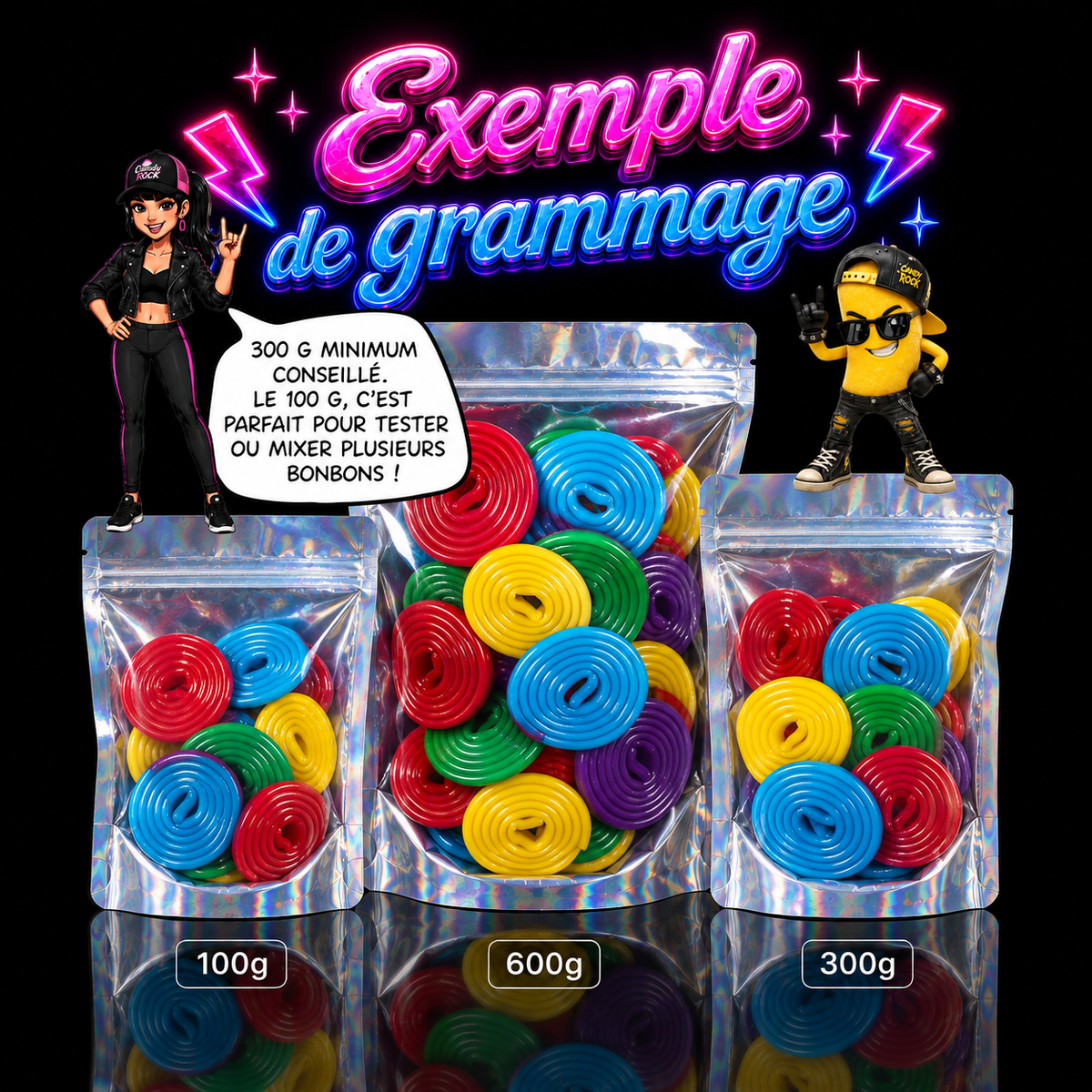 Bonbons Spirales Réglisse Fruitées – Bicolores & Lisses – Fini