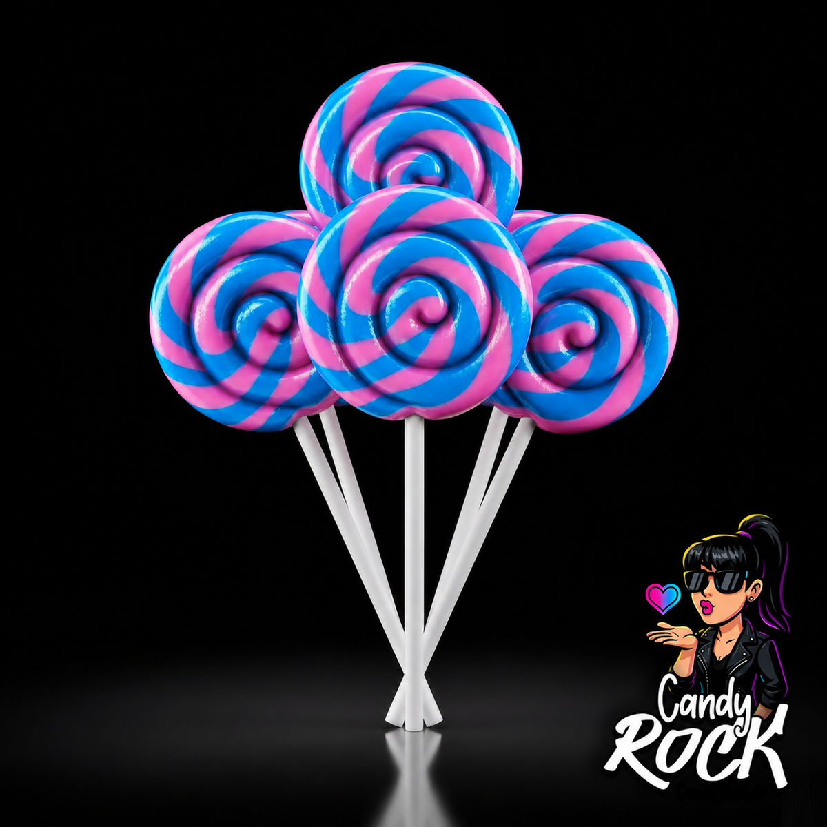 Sucette Spirale Colorée  – Swigle Pop Bubble Gum – 5 pièces - Felko Holland