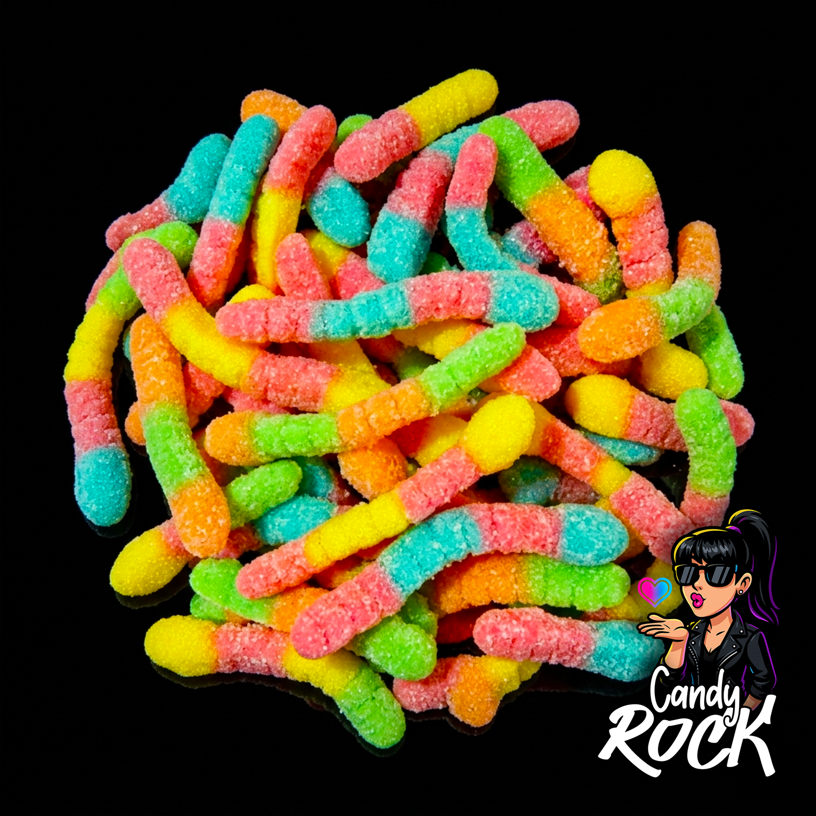 Bonbons Vers Multicolores Acidulés – Fini