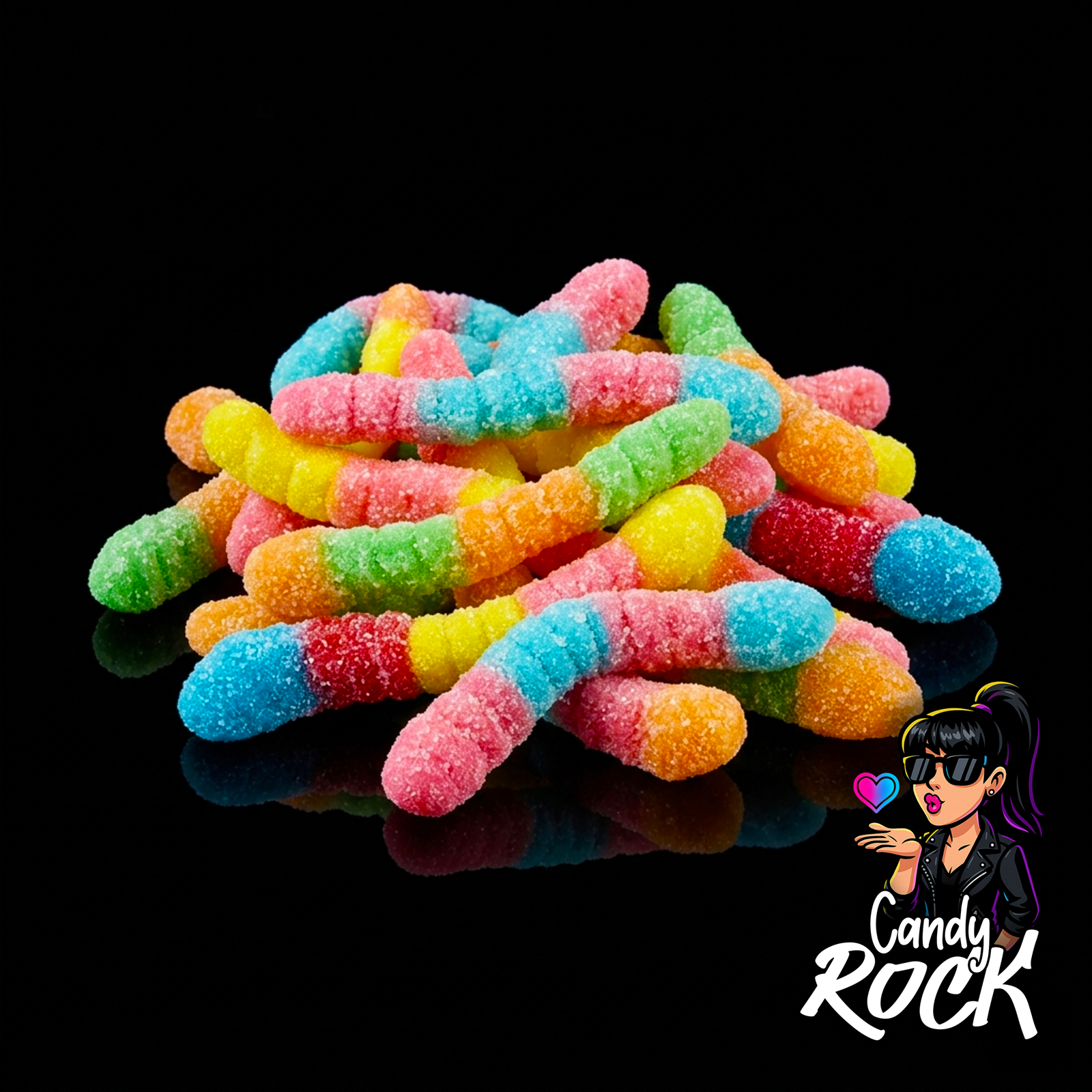 Bonbons Vers Multicolores Acidulés – Fini